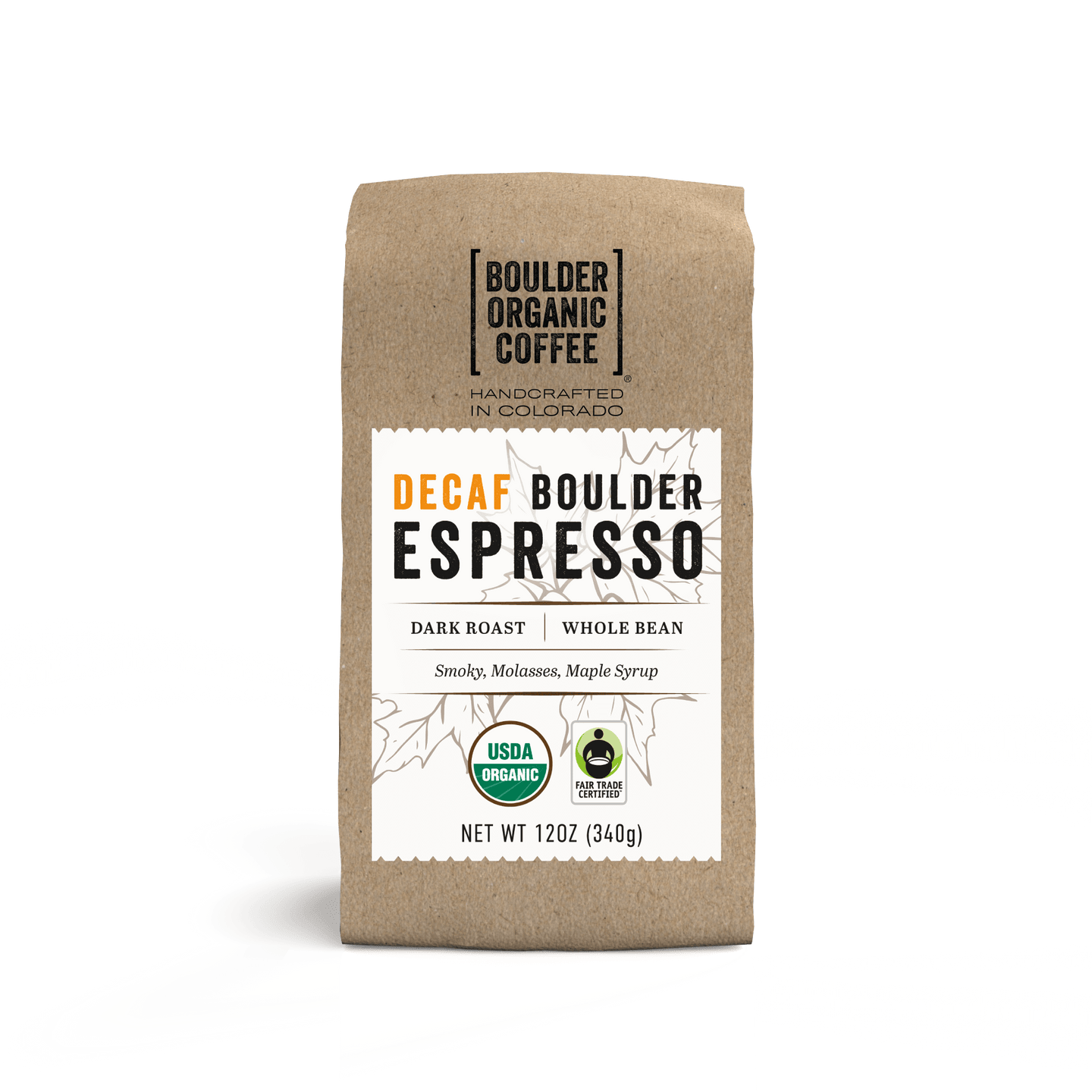 Boulder Espresso Decaf Fair Trade Organic Coffee Boulder Organic Coffee